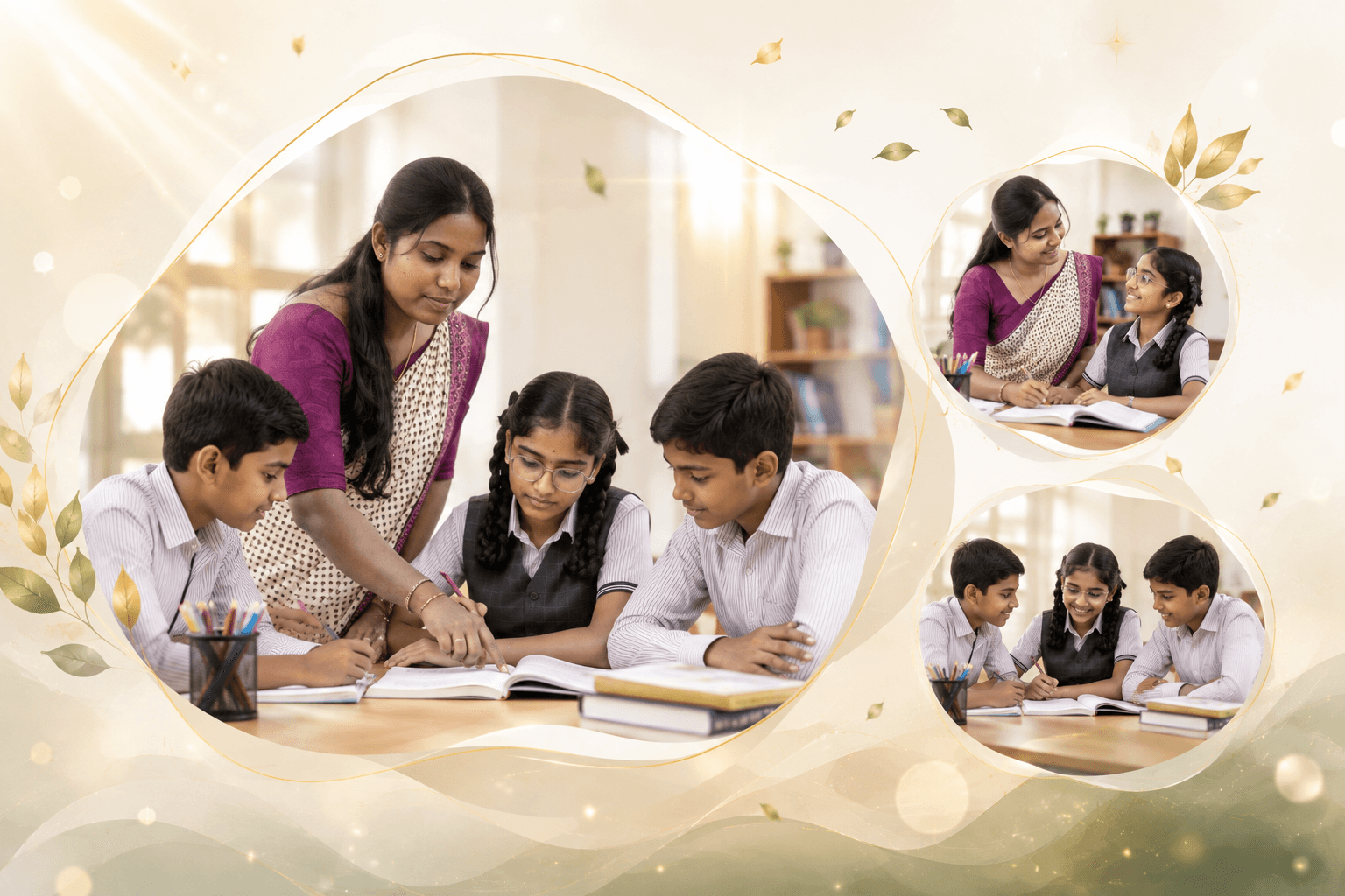 Teachers and students of Vikas Vidyalaya Juniors learning together